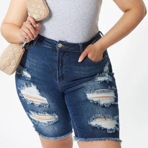 DESTROYED BERMUDA SHORTS